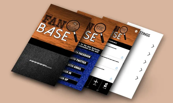 Fanbase app screens